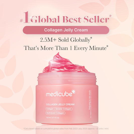 Medicube Crema de jalea de colágeno - niacinamida y colágeno hidrolizado - aumenta la hidratación de la barrera de la piel durante 24 horas - cuidado de la piel coreano (3.71 fl.oz.)