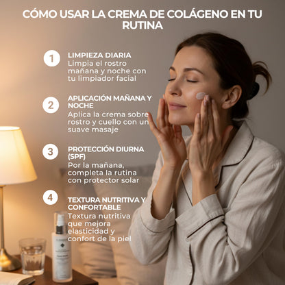 Crema Facial Hidratante 100ML BIO | Antiedad, Antirrugas, Reafirmante Dia Noche | Con Colageno Marino, Retinol, Acido Hialuronico, Vit E | Peptidos Aloe Vera | Dermatologicamente Testada Made in Italy